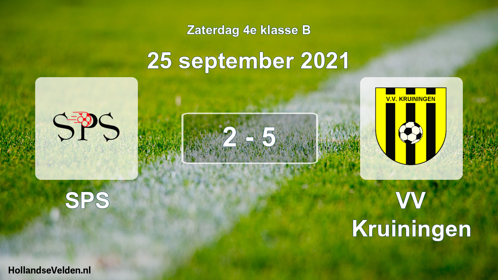 Total number of matches played: SPS - VV Kruiningen 2 - 5 (25 September 2021)