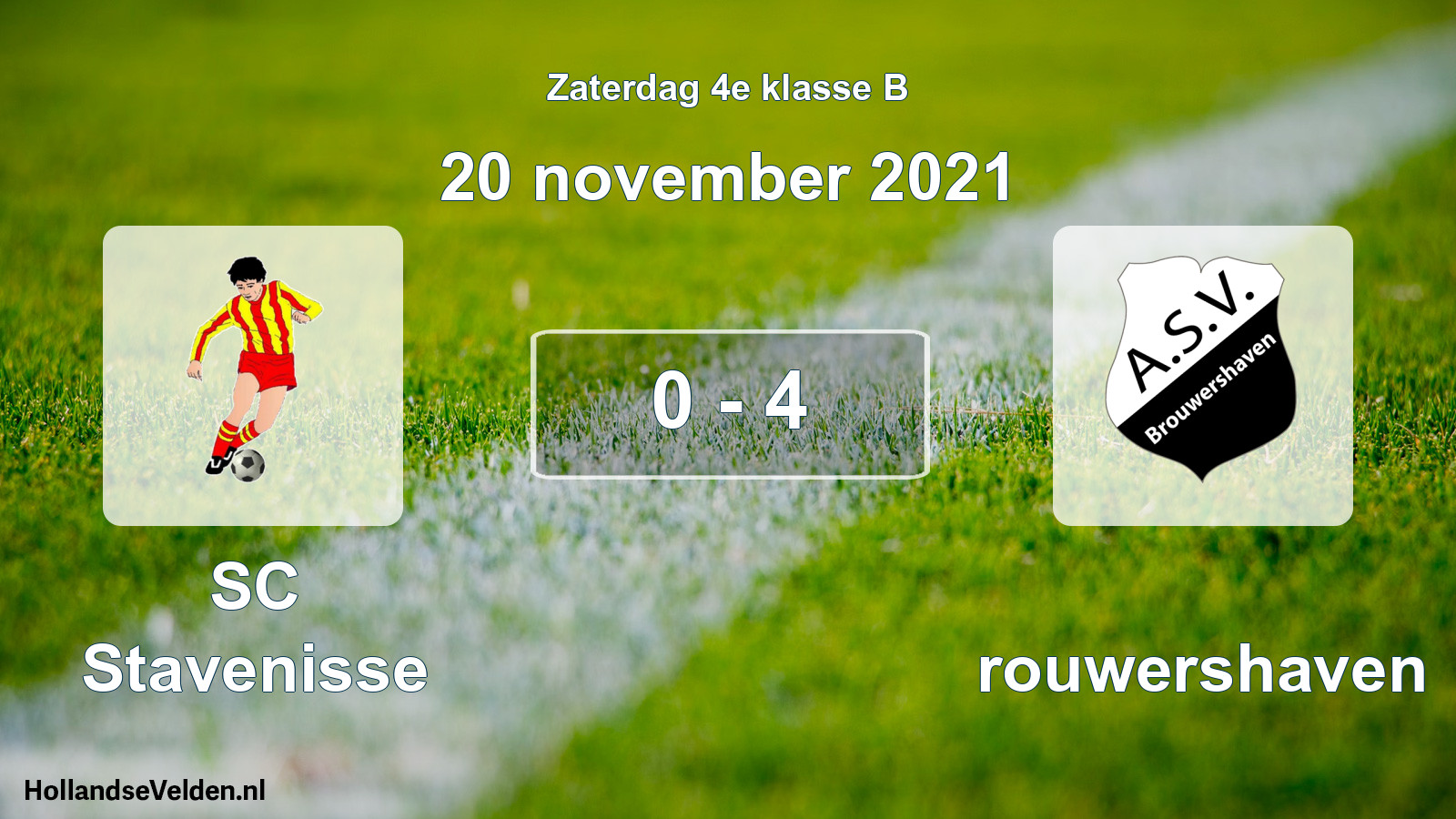 Total number of matches played: SC Stavenisse - Brouwershaven 0 - 4 (20 November 2021)