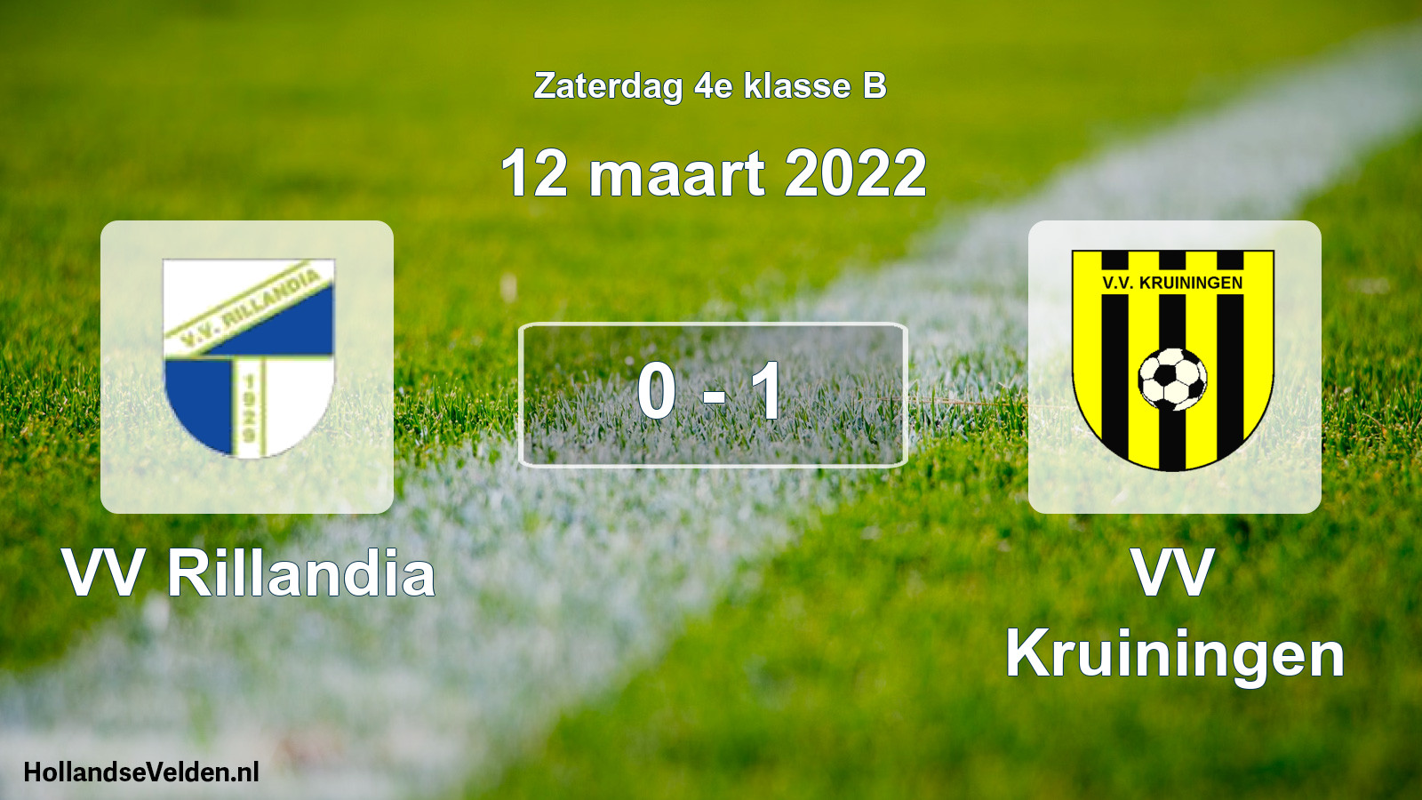 Total number of matches played: VV Rillandia - VV Kruiningen 0 - 1 (12 March 2022)