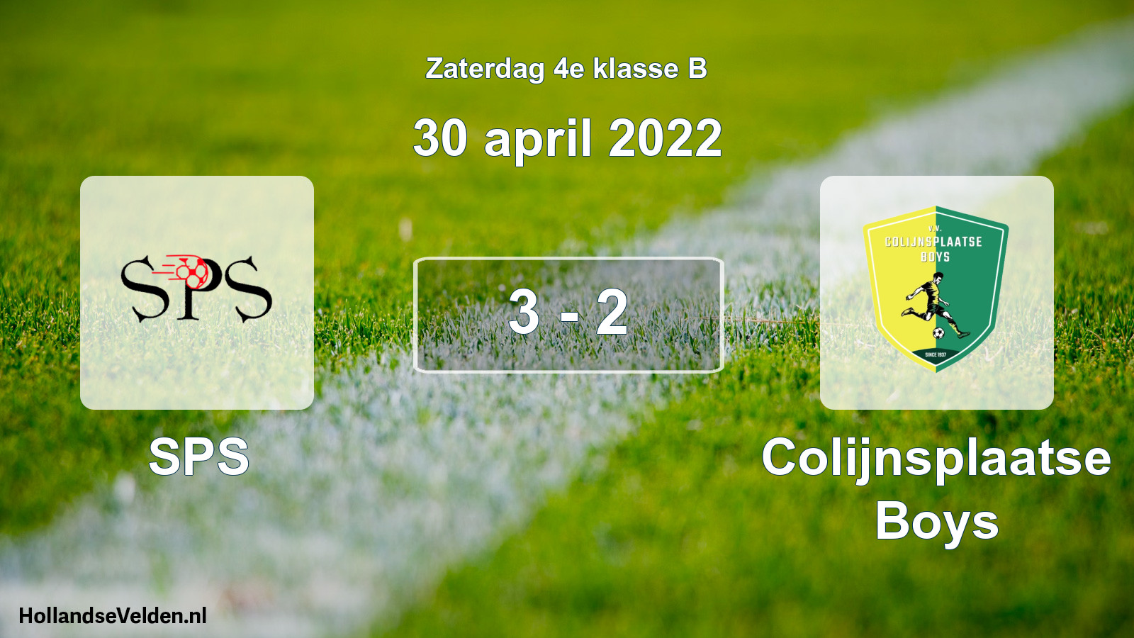 Total number of matches played: SPS - Colijnsplaatse Boys 3 - 2 (30 April 2022)