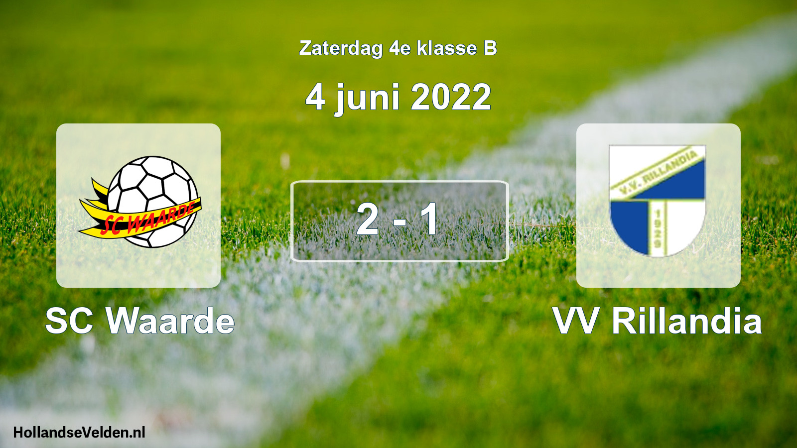 Total number of matches played: SC Waarde - VV Rillandia 2 - 1 (4 June 2022)