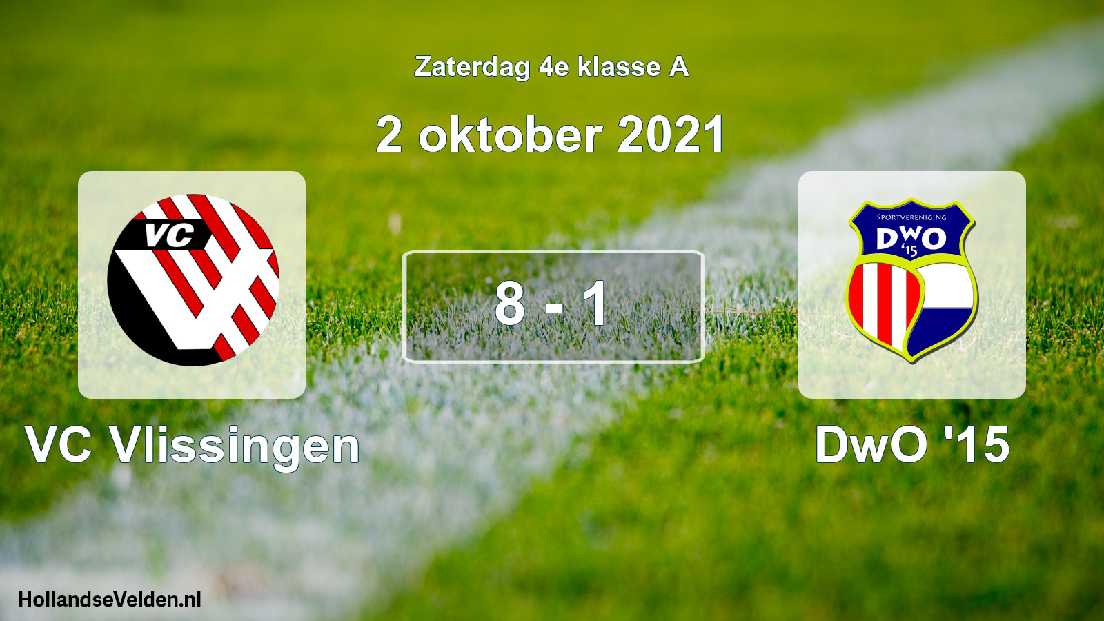 Total number of matches played: VC Vlissingen - DwO '15 8 - 1 (2 October 2021)