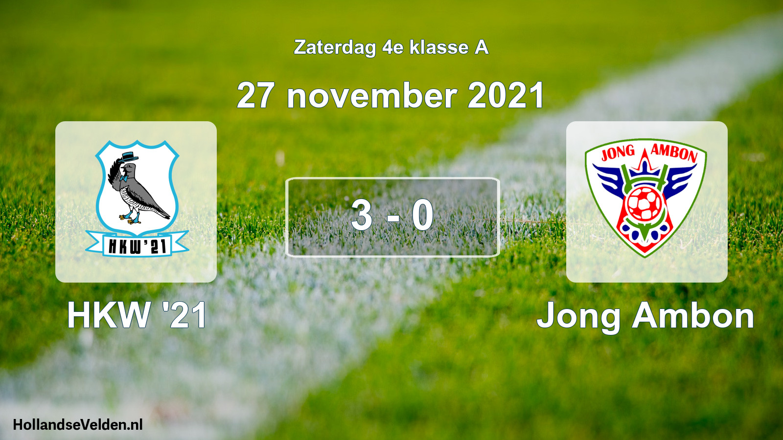 Total number of matches played: HKW '21 - Jong Ambon 3 - 0 (27 November 2021)