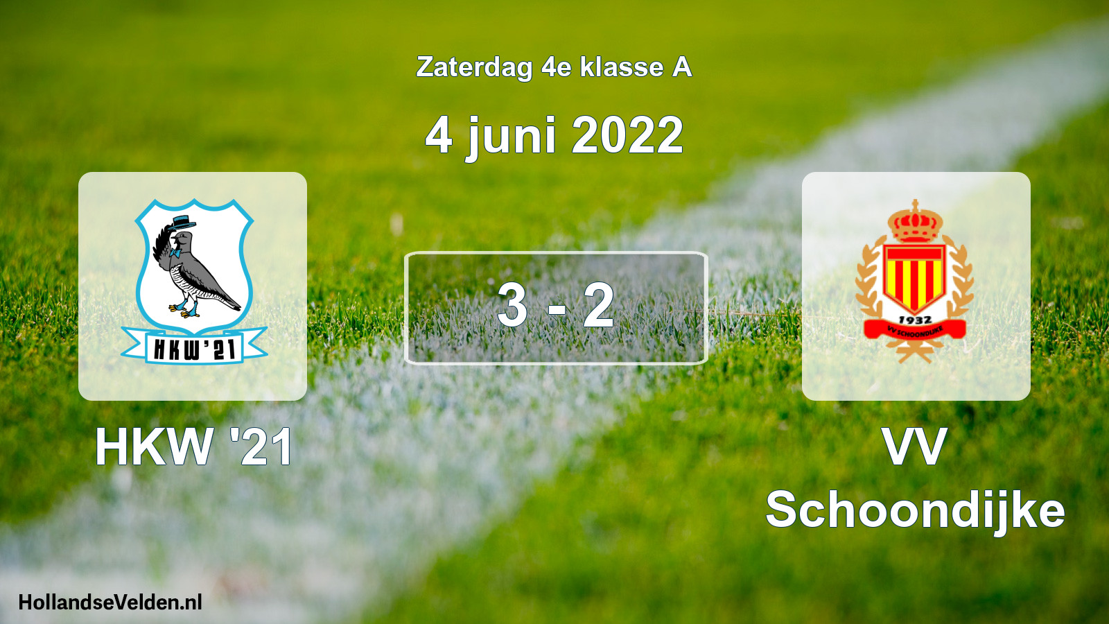 Total number of matches played: HKW '21 - VV Schoondijke 3 - 2 (4 June 2022)