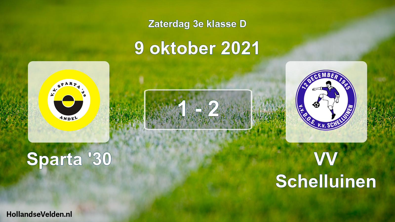 Total number of matches played: Sparta '30 - VV Schelluinen 1 - 2 (9 October 2021)
