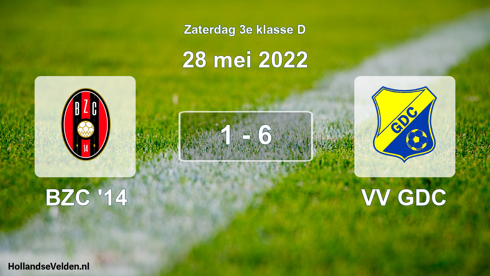 Total number of matches played: BZC '14 - VV GDC 1 - 6 (28 May 2022)