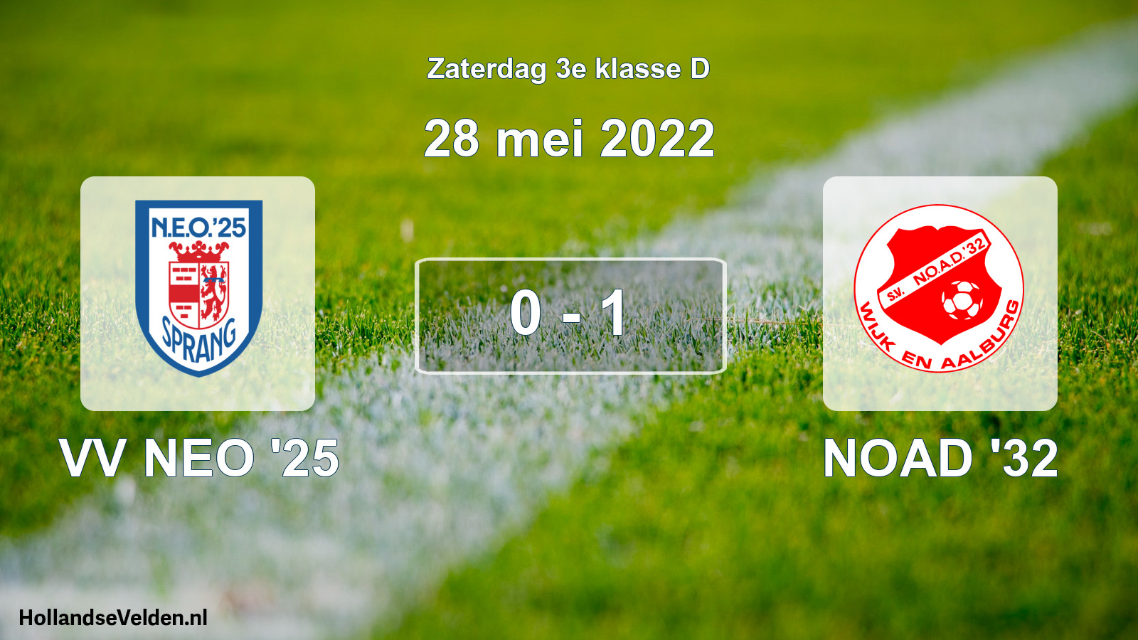 Total number of matches played: VV NEO '25 - NOAD '32 0 - 1 (28 May 2022)