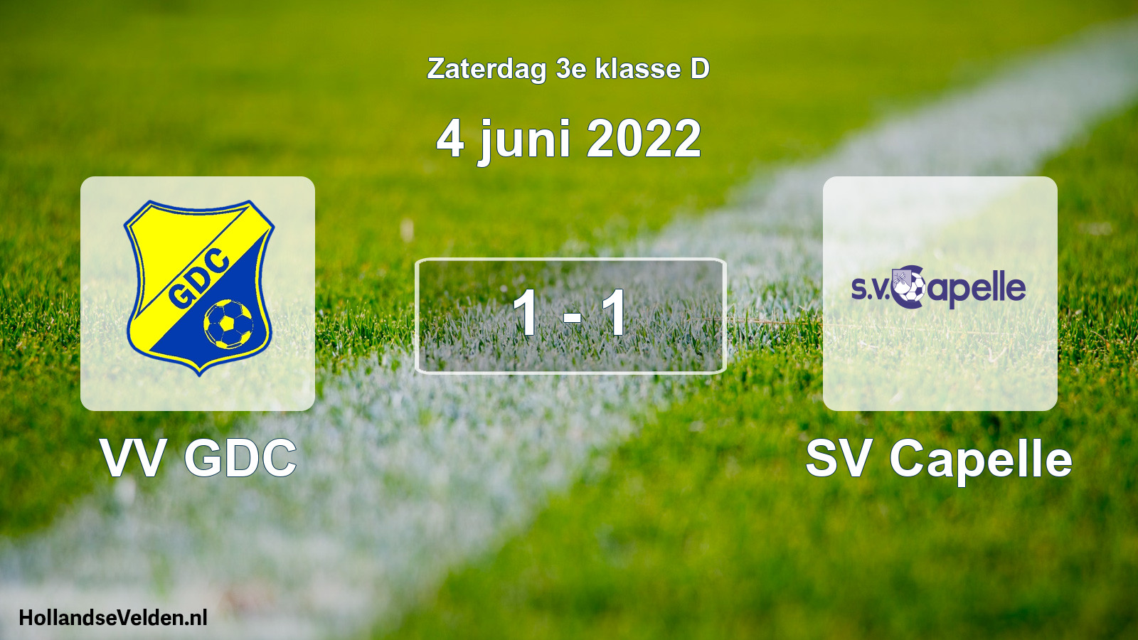 Total number of matches played: VV GDC - SV Capelle 1 - 1 (4 June 2022)