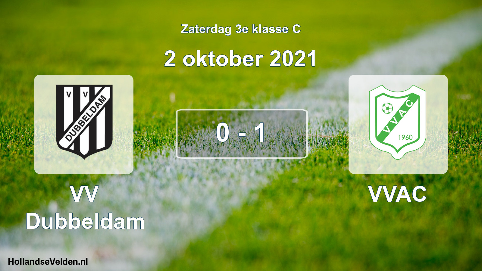 Total number of matches played: VV Dubbeldam - VVAC 0 - 1 (2 October 2021)