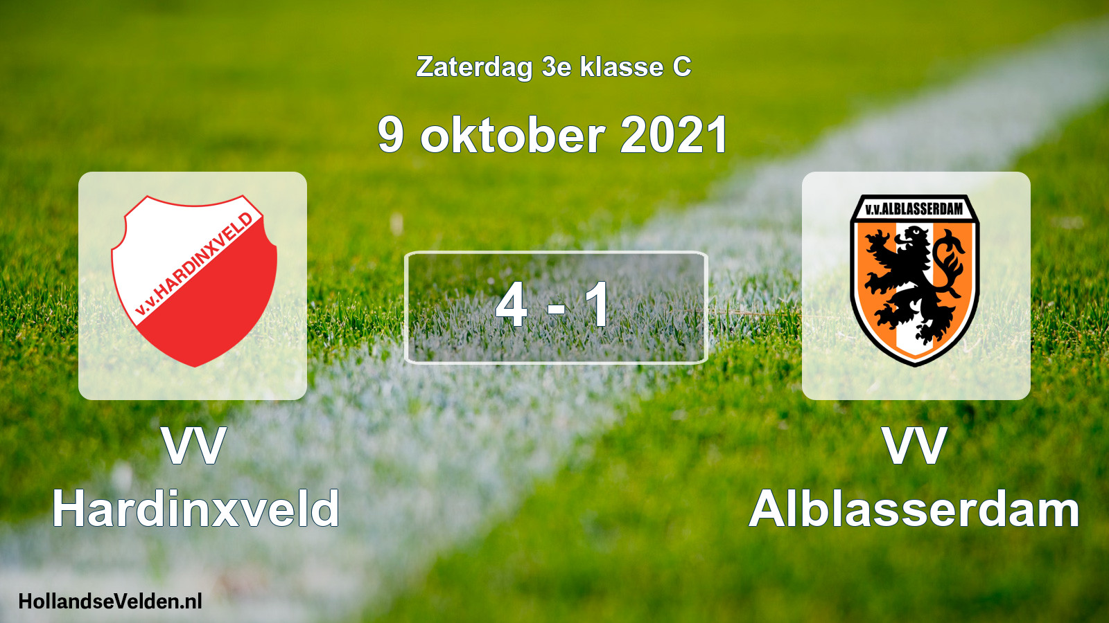 Total number of matches played: VV Hardinxveld - VV Alblasserdam 4 - 1 (9 October 2021)