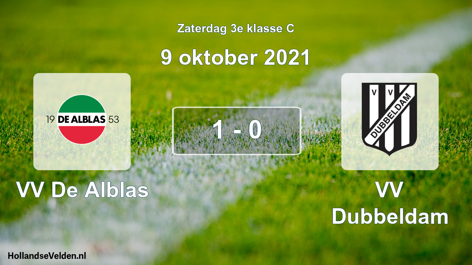 Total number of matches played: VV De Alblas - VV Dubbeldam 1 - 0 (9 October 2021)