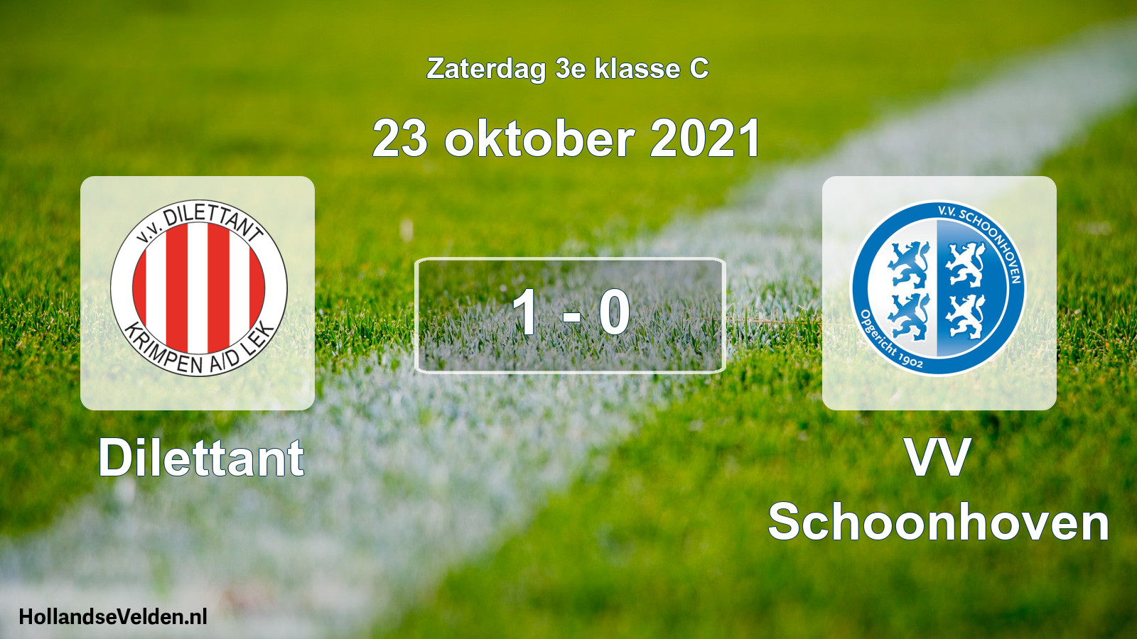 Total number of matches played: Dilettant - VV Schoonhoven 1 - 0 (23 October 2021)