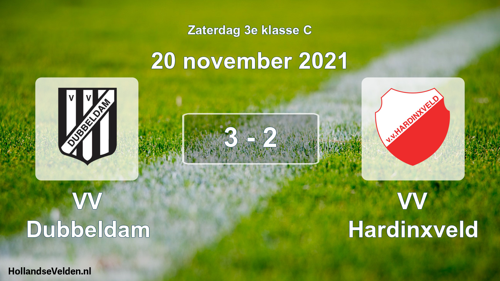 Total number of matches played: VV Dubbeldam - VV Hardinxveld 3 - 2 (20 November 2021)