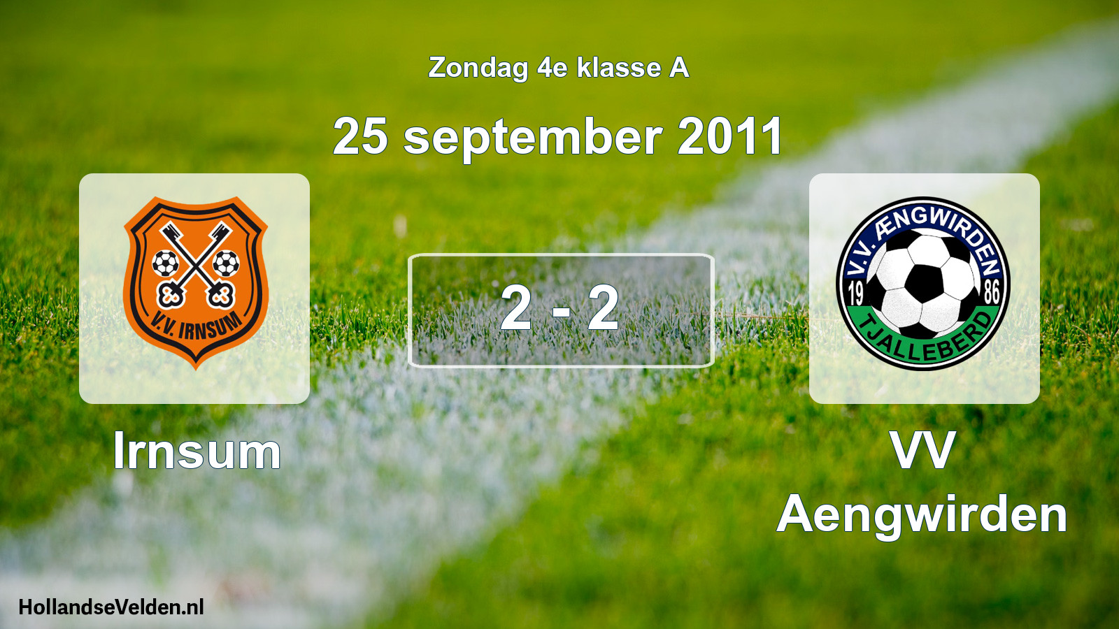 Total number of matches played: Irnsum - VV Aengwirden 2 - 2 (25 September 2011)