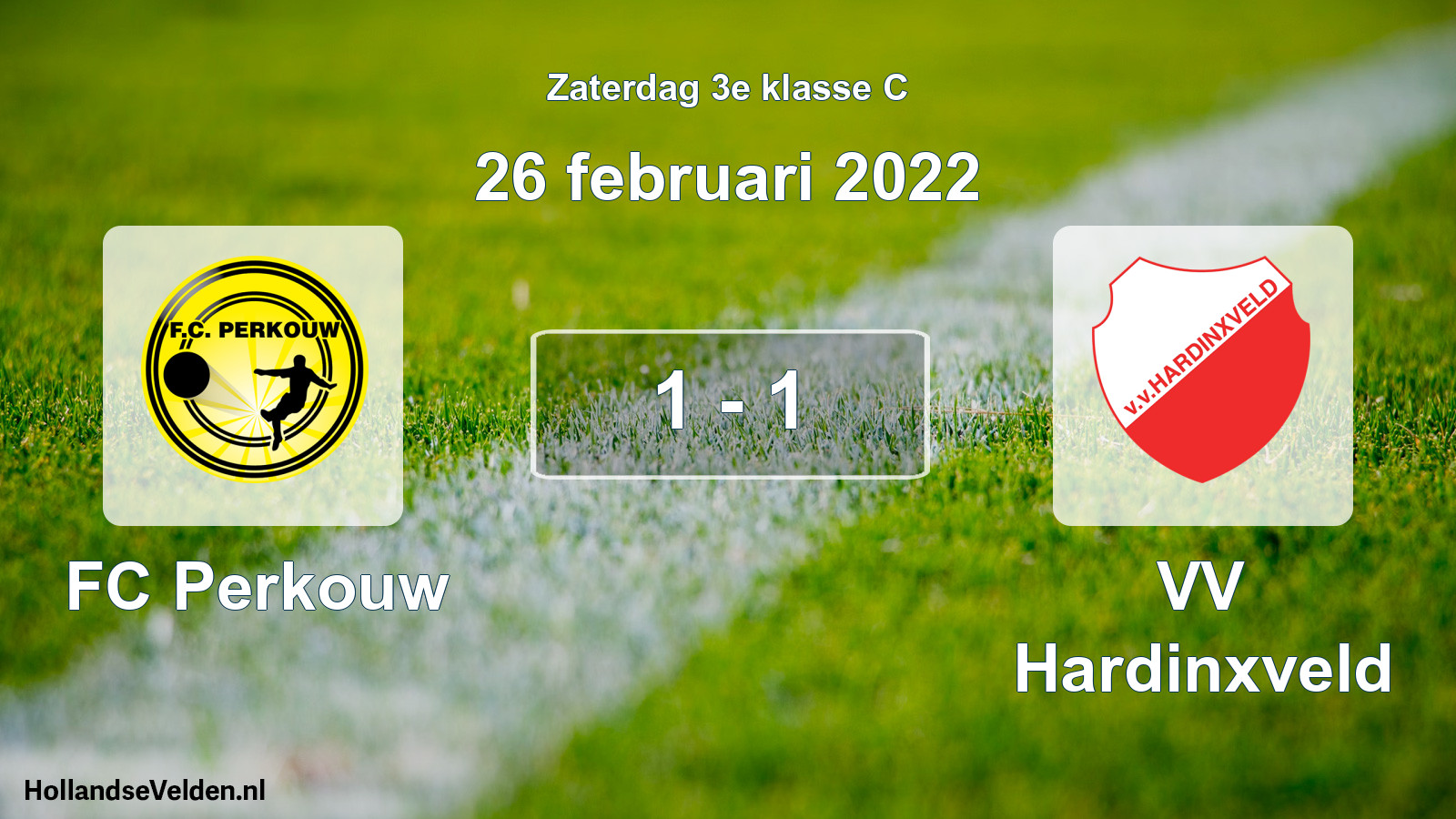 Total number of matches played: FC Perkouw - VV Hardinxveld 1 - 1 (26 February 2022)