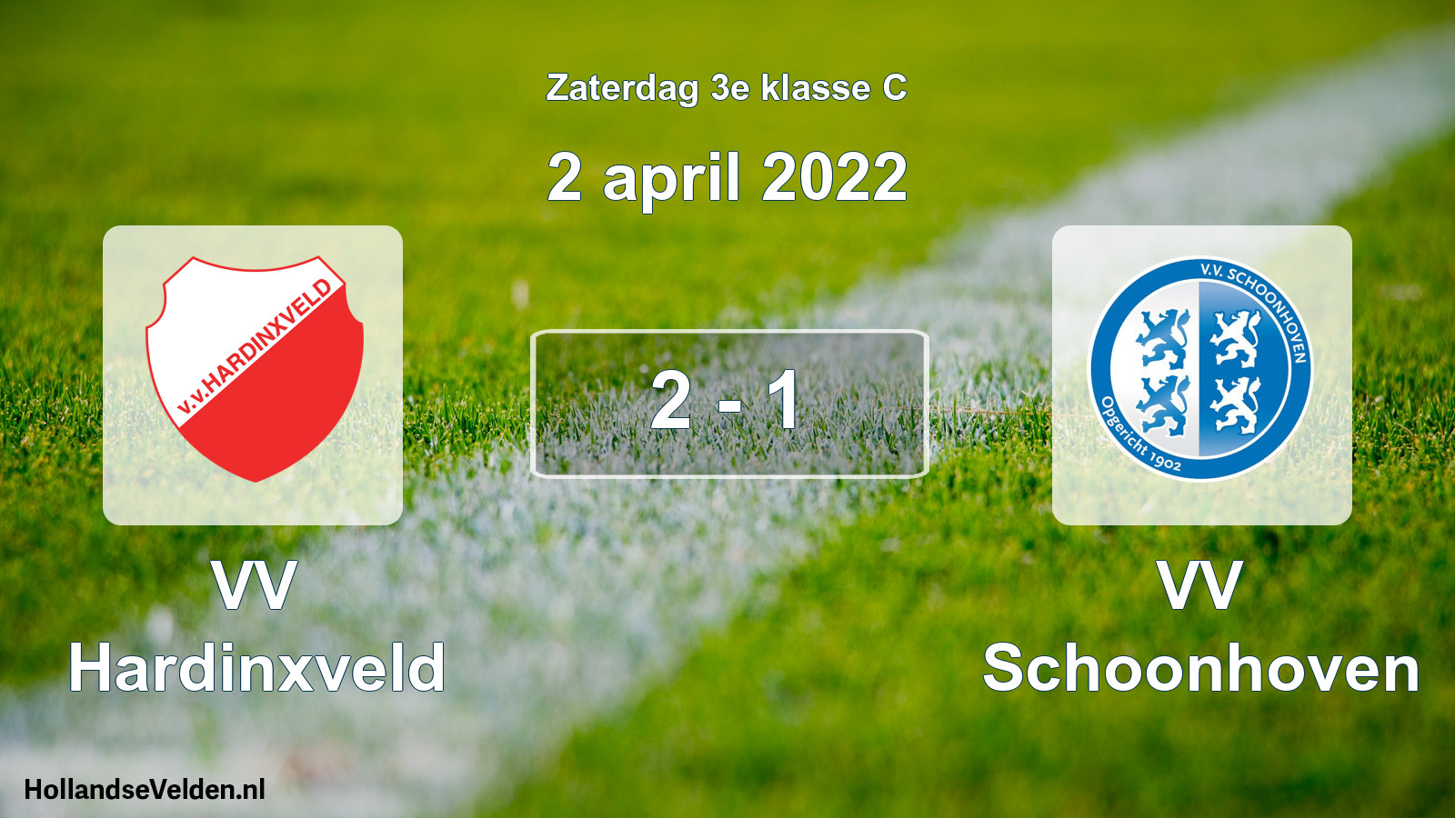 Total number of matches played: VV Hardinxveld - VV Schoonhoven 2 - 1 (2 April 2022)