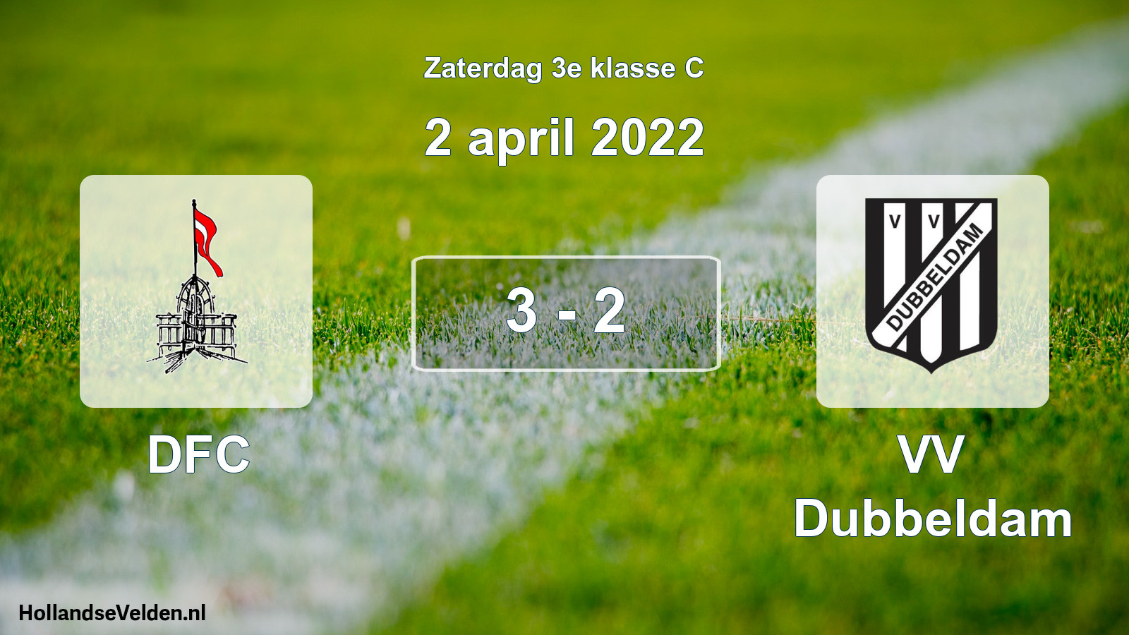 Total number of matches played: DFC - VV Dubbeldam 3 - 2 (2 April 2022)