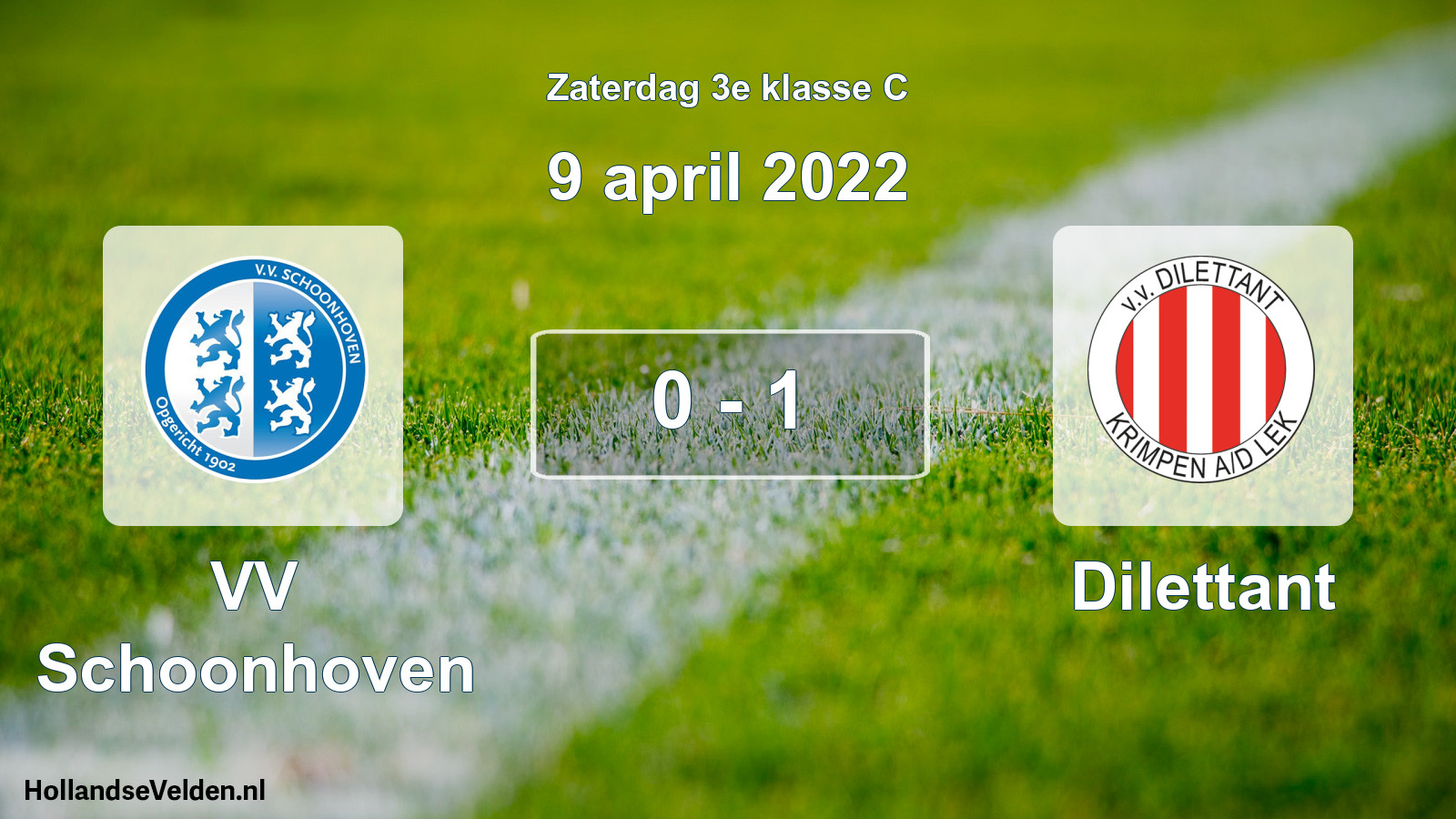 Total number of matches played: VV Schoonhoven - Dilettant 0 - 1 (9 April 2022)