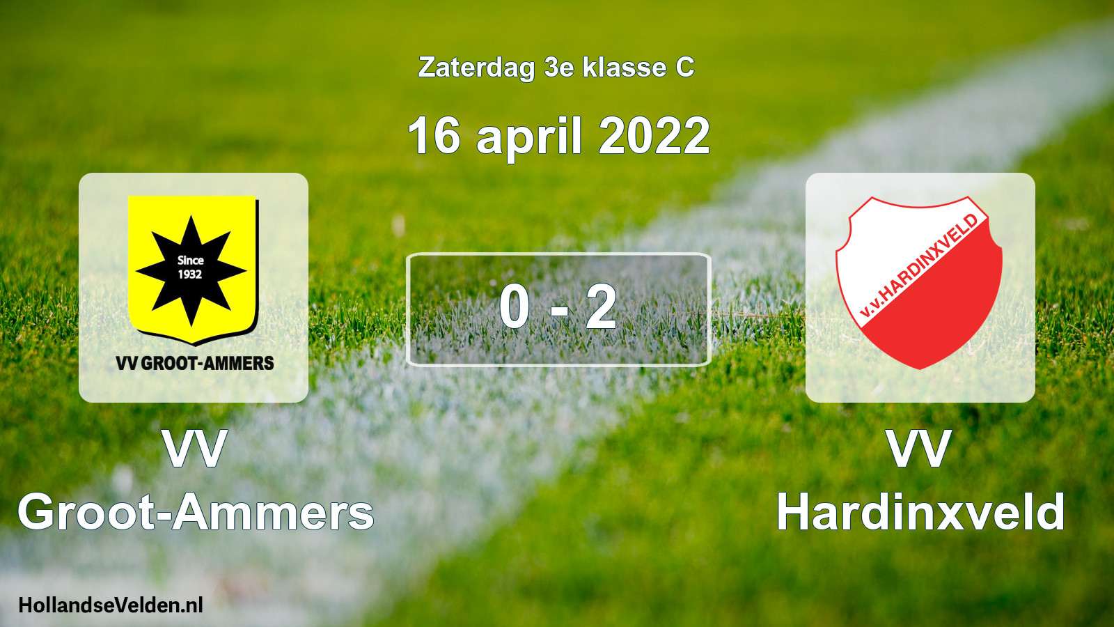 Total number of matches played: VV Groot-Ammers - VV Hardinxveld 0 - 2 (16 April 2022)