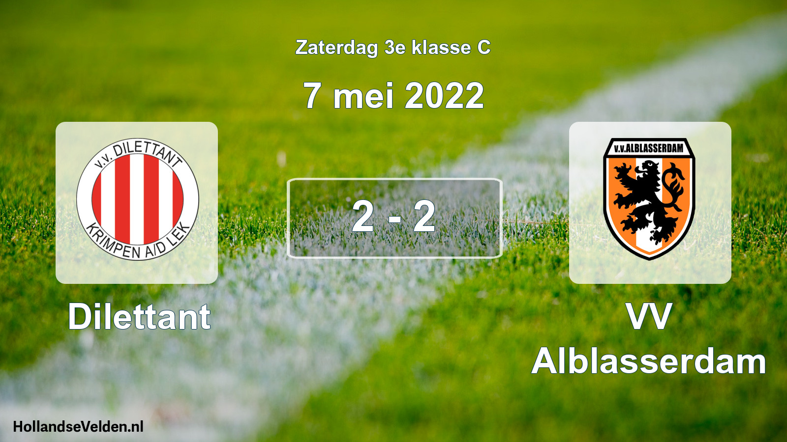Total number of matches played: Dilettant - VV Alblasserdam 2 - 2 (7 May 2022)