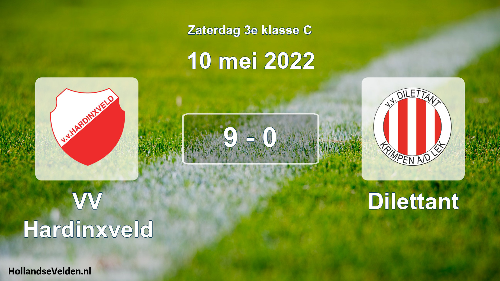 Total number of matches played: VV Hardinxveld - Dilettant 9 - 0 (10 May 2022)