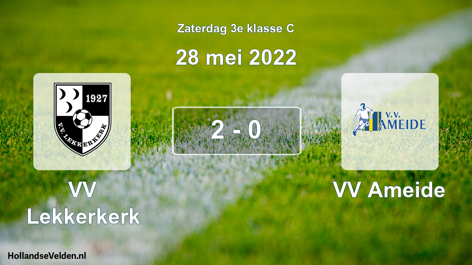 Total number of matches played: VV Lekkerkerk - VV Ameide 2 - 0 (28 May 2022)