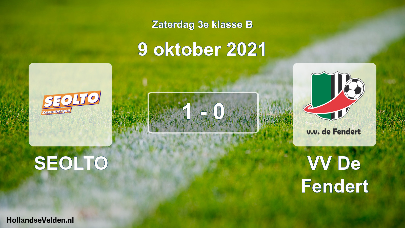 Total number of matches played: SEOLTO - VV De Fendert 1 - 0 (9 October 2021)