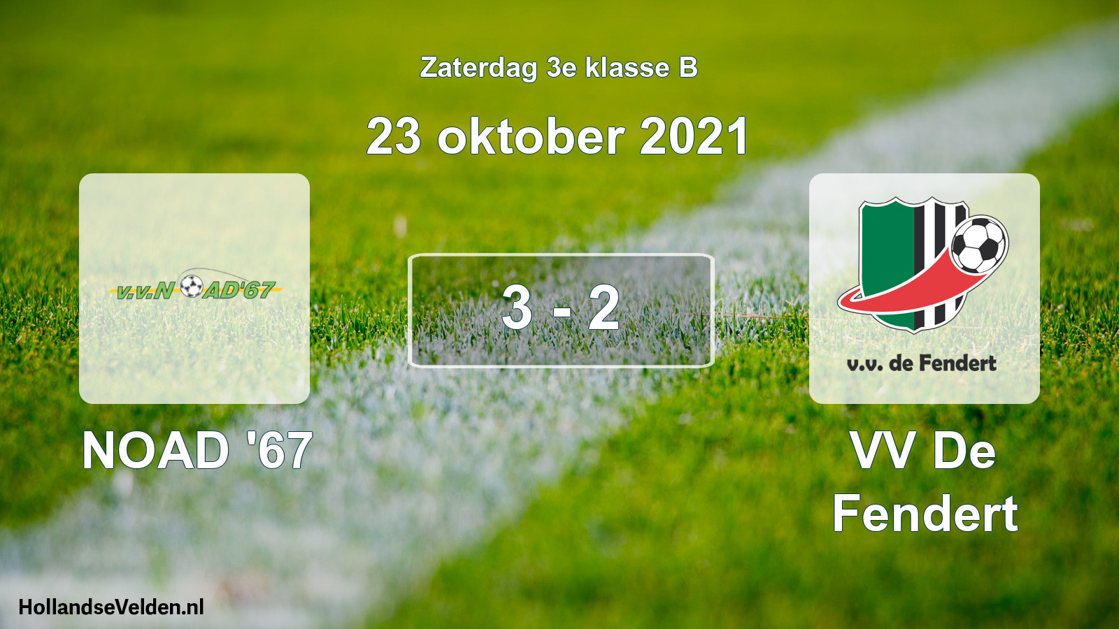 Total number of matches played: NOAD '67 - VV De Fendert 3 - 2 (23 October 2021)
