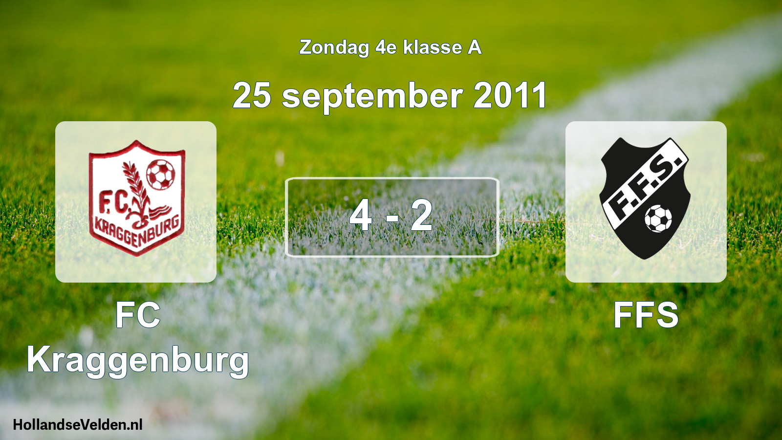 Total number of matches played: FC Kraggenburg - FFS 4 - 2 (25 September 2011)