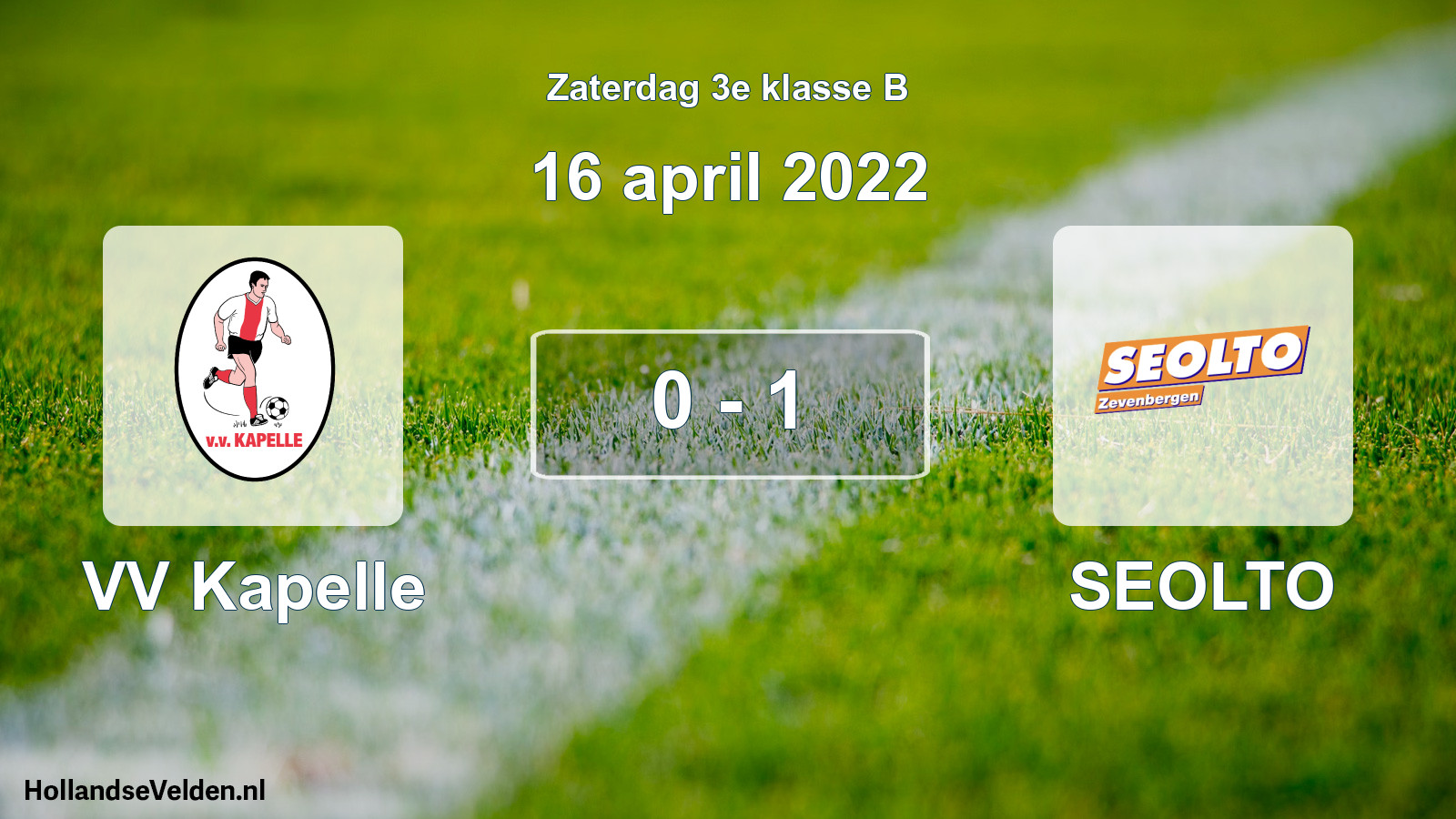 Total number of matches played: VV Kapelle - SEOLTO 0 - 1 (16 April 2022)