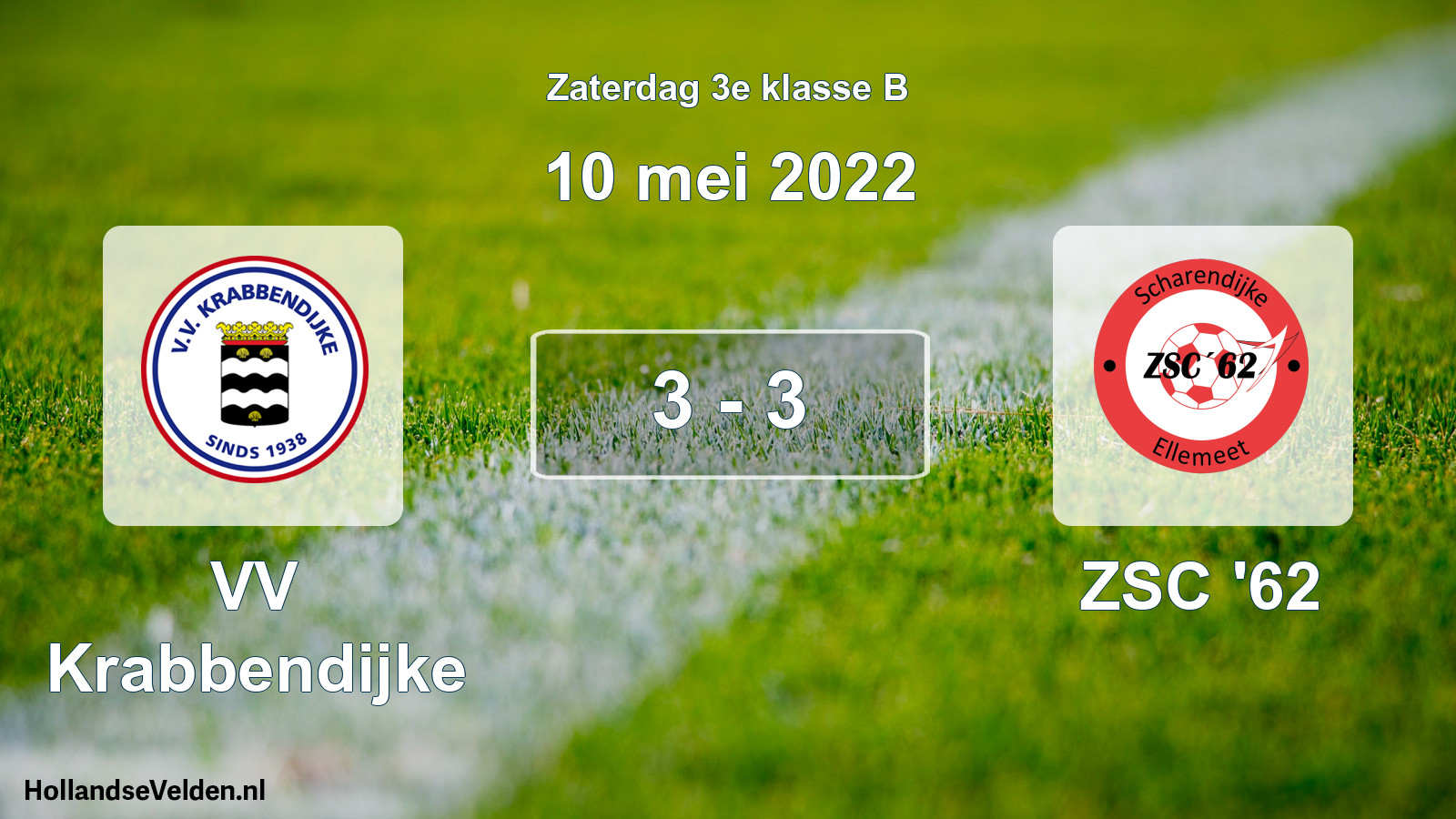 Total number of matches played: VV Krabbendijke - ZSC '62 3 - 3 (10 May 2022)