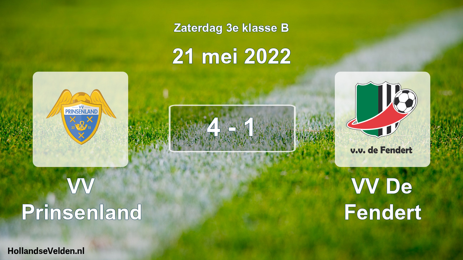Total number of matches played: VV Prinsenland - VV De Fendert 4 - 1 (21 May 2022)