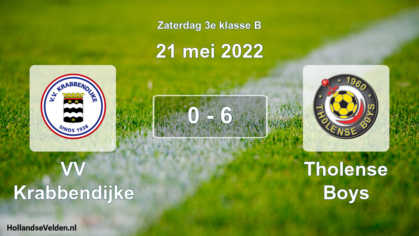 Total number of matches played: VV Krabbendijke - Tholense Boys 0 - 6 (21 May 2022)