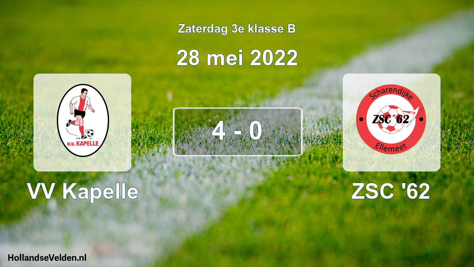 Total number of matches played: VV Kapelle - ZSC '62 4 - 0 (28 May 2022)