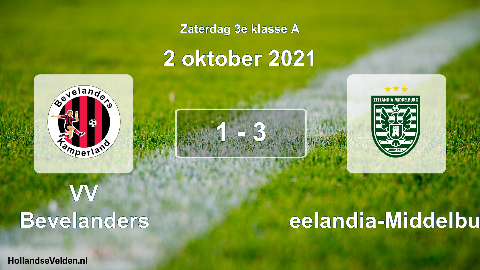 Total number of matches played: VV Bevelanders - Zeelandia-Middelburg 1 - 3 (2 October 2021)