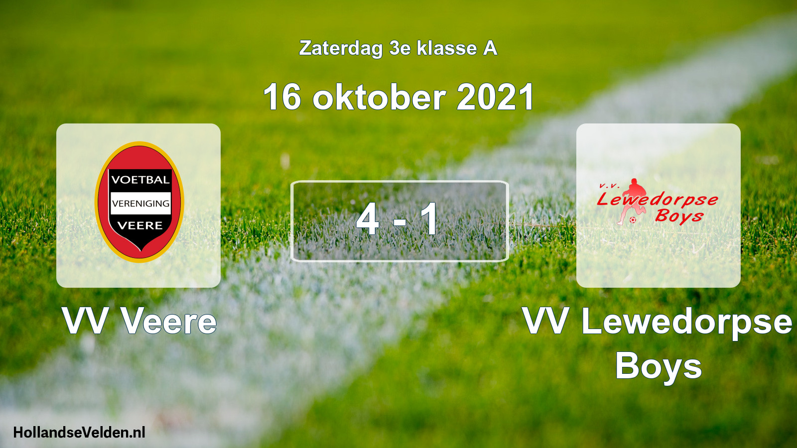 Total number of matches played: VV Veere - VV Lewedorpse Boys 4 - 1 (16 October 2021)