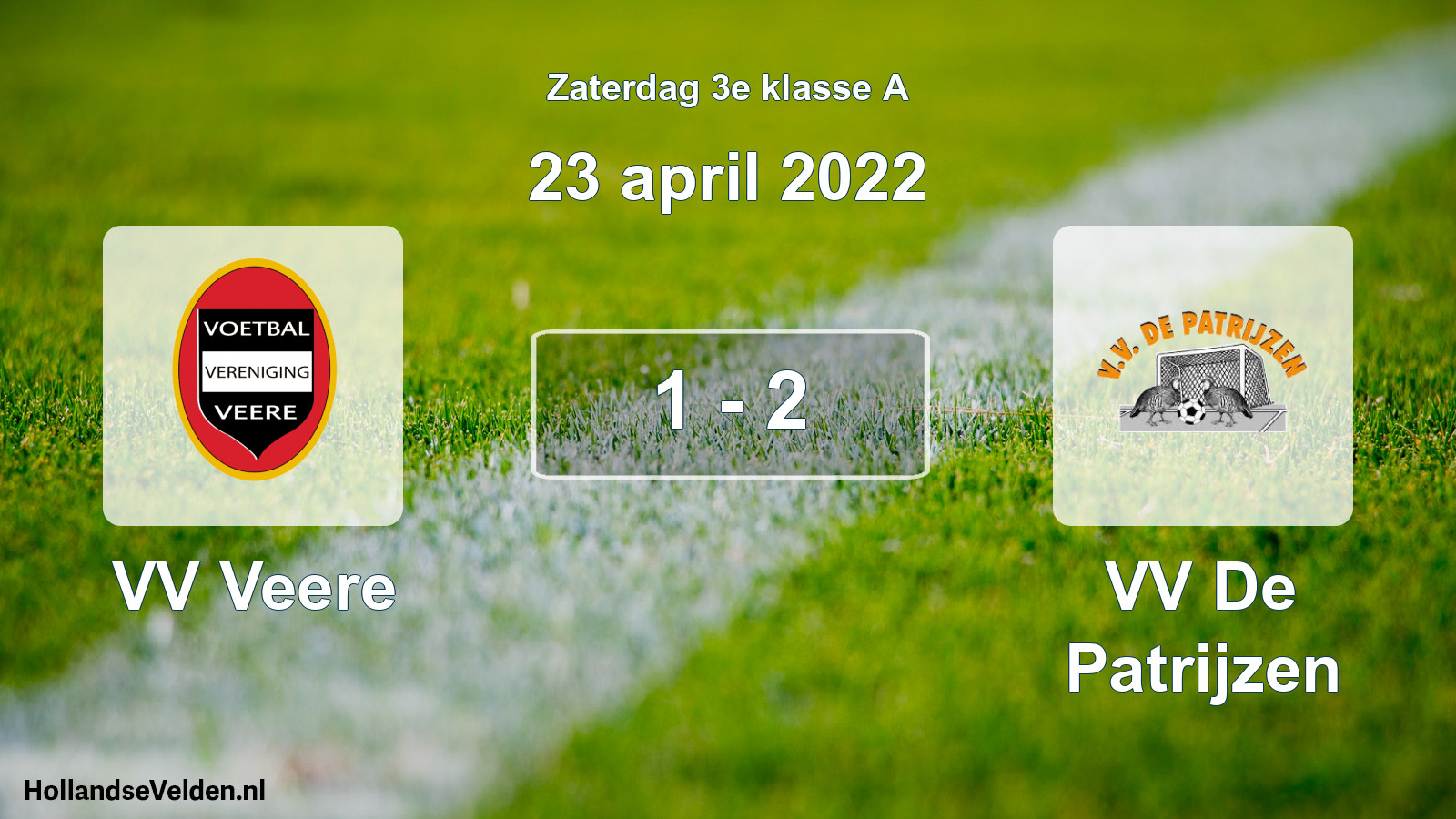 Total number of matches played: VV Veere - VV De Patrijzen 1 - 2 (23 April 2022)