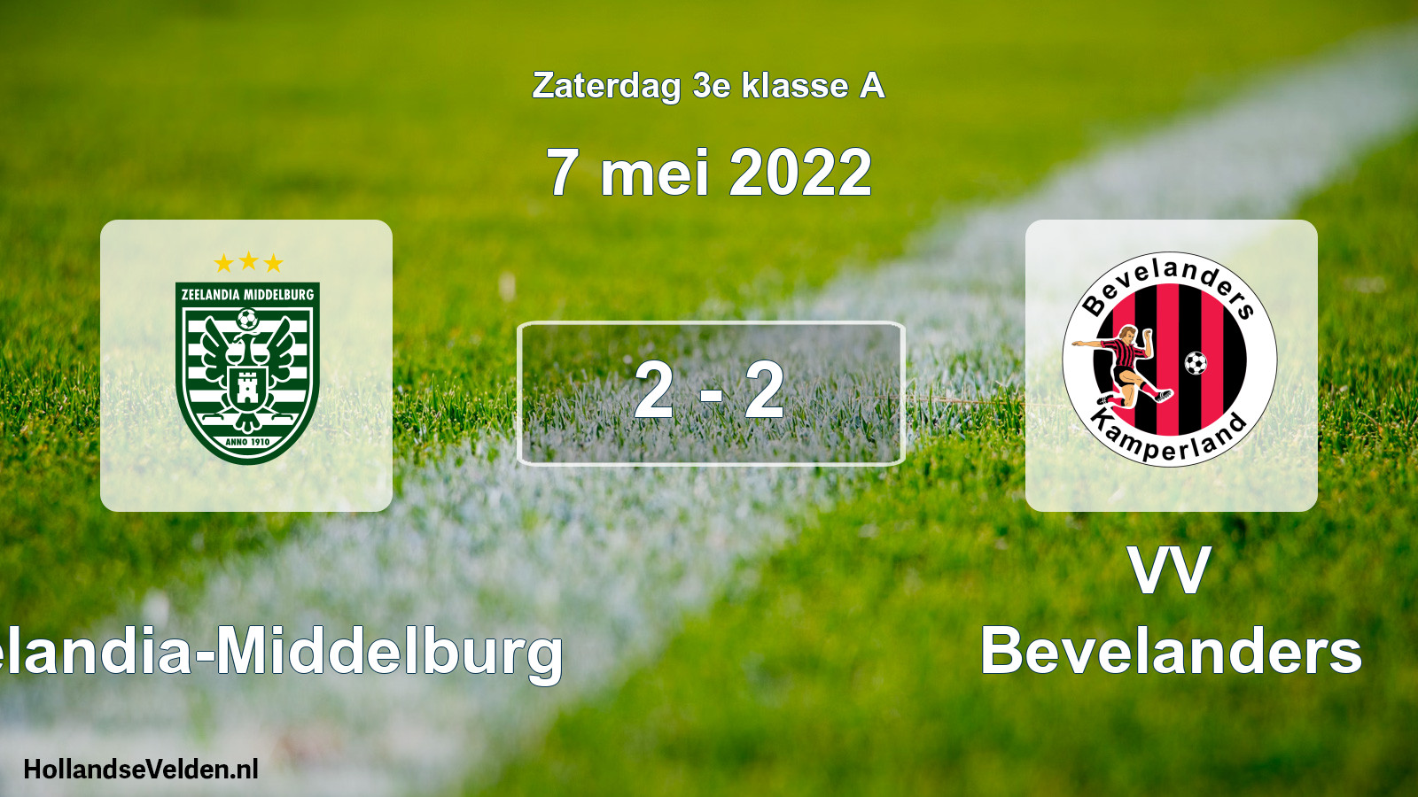 Total number of matches played: Zeelandia-Middelburg - VV Bevelanders 2 - 2 (7 May 2022)