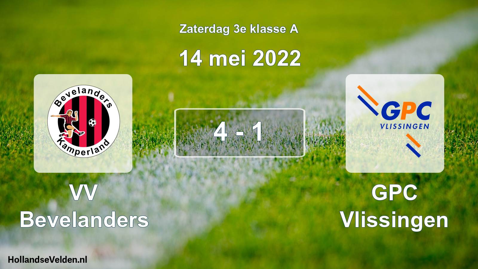Total number of matches played: VV Bevelanders - GPC Vlissingen 4 - 1 (14 May 2022)