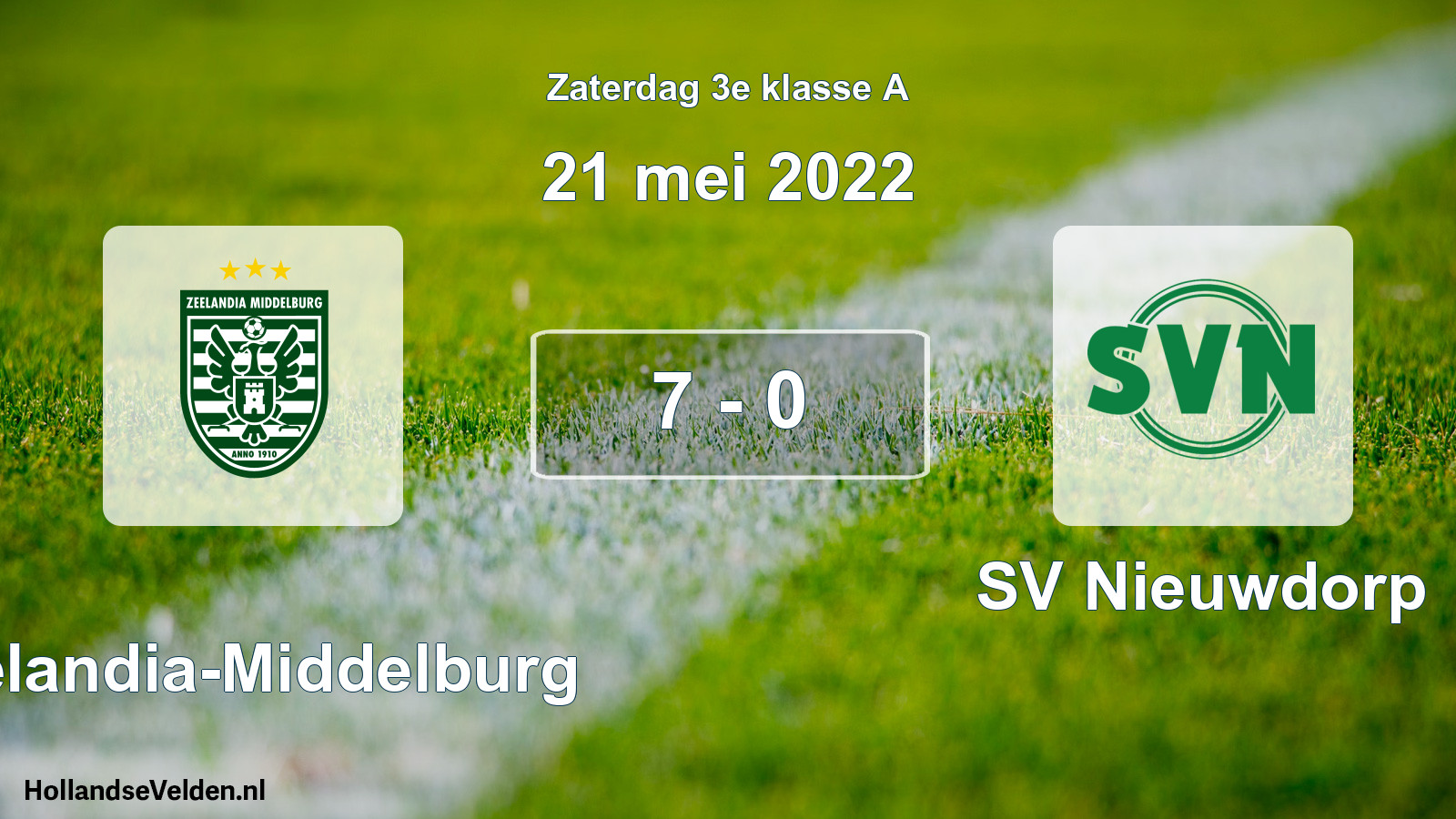 Total number of matches played: Zeelandia-Middelburg - SV Nieuwdorp 7 - 0 (21 May 2022)