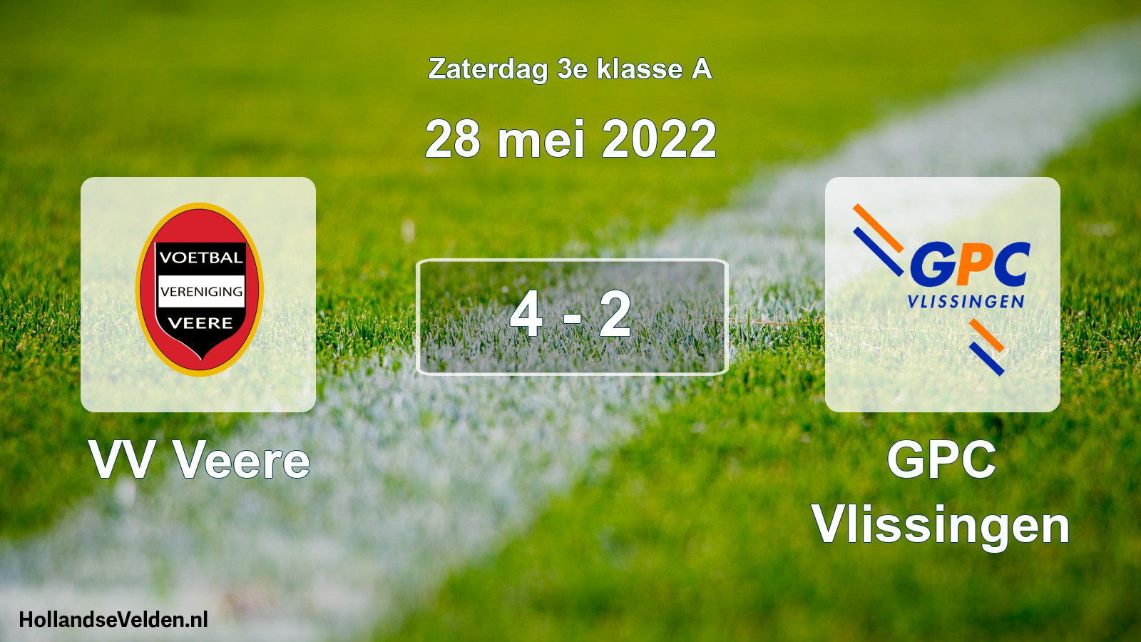 Total number of matches played: VV Veere - GPC Vlissingen 4 - 2 (28 May 2022)