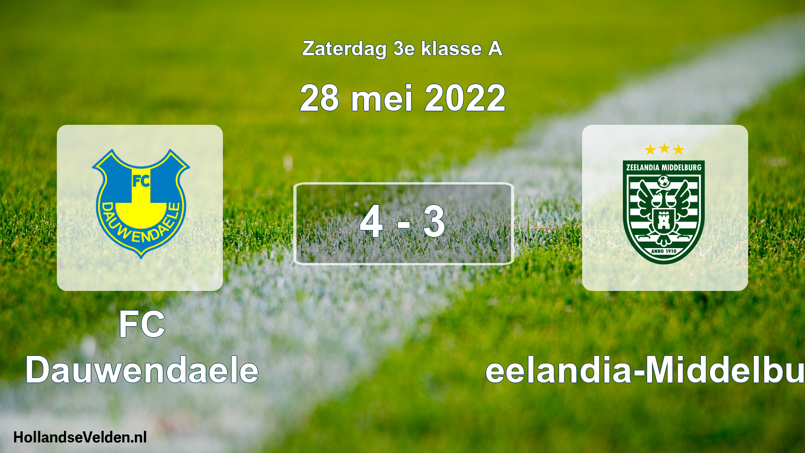 Total number of matches played: FC Dauwendaele - Zeelandia-Middelburg 4 - 3 (28 May 2022)