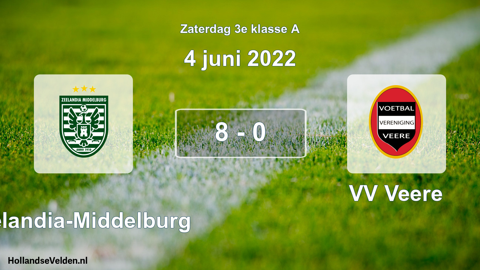 Total number of matches played: Zeelandia-Middelburg - VV Veere 8 - 0 (4 June 2022)
