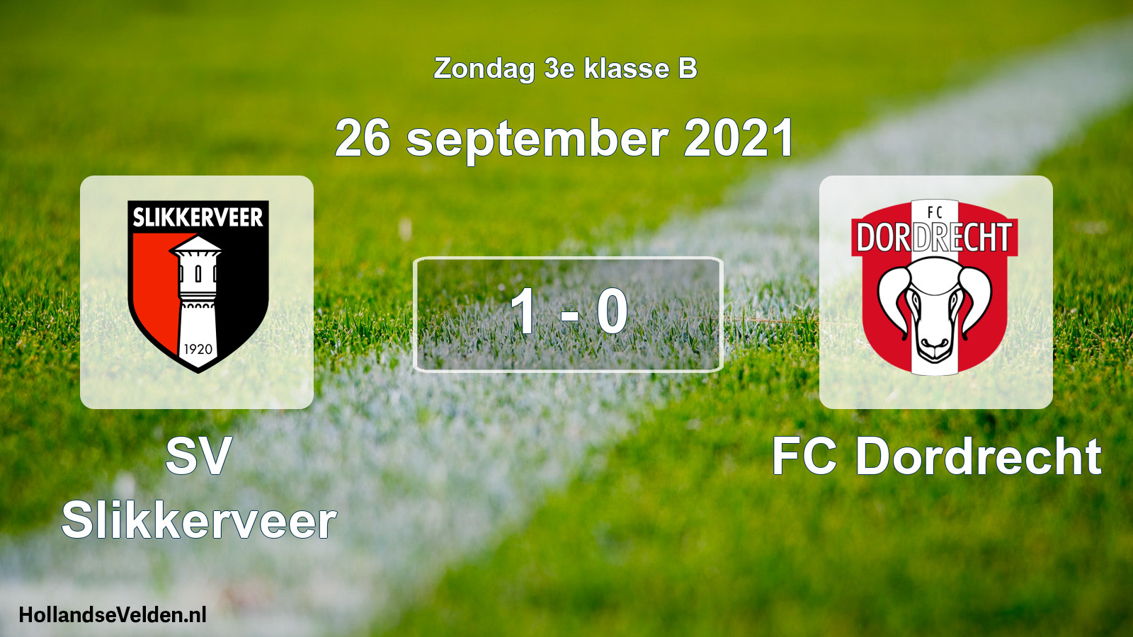 Total number of matches played: SV Slikkerveer - FC Dordrecht 1 - 0 (26 September 2021)