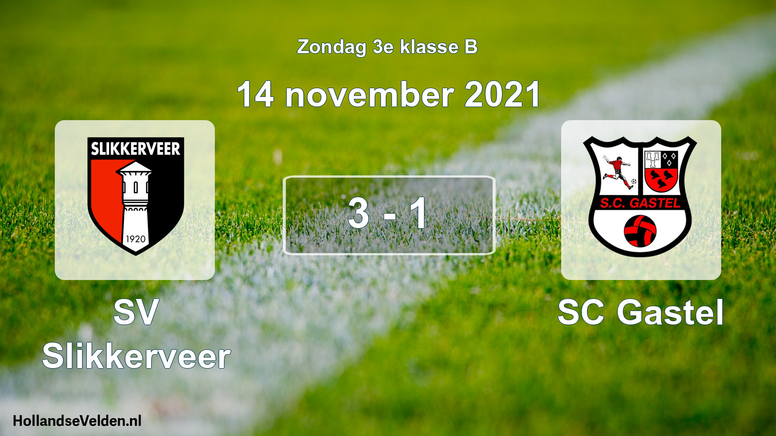 Total number of matches played: SV Slikkerveer - SC Gastel 3 - 1 (14 November 2021)