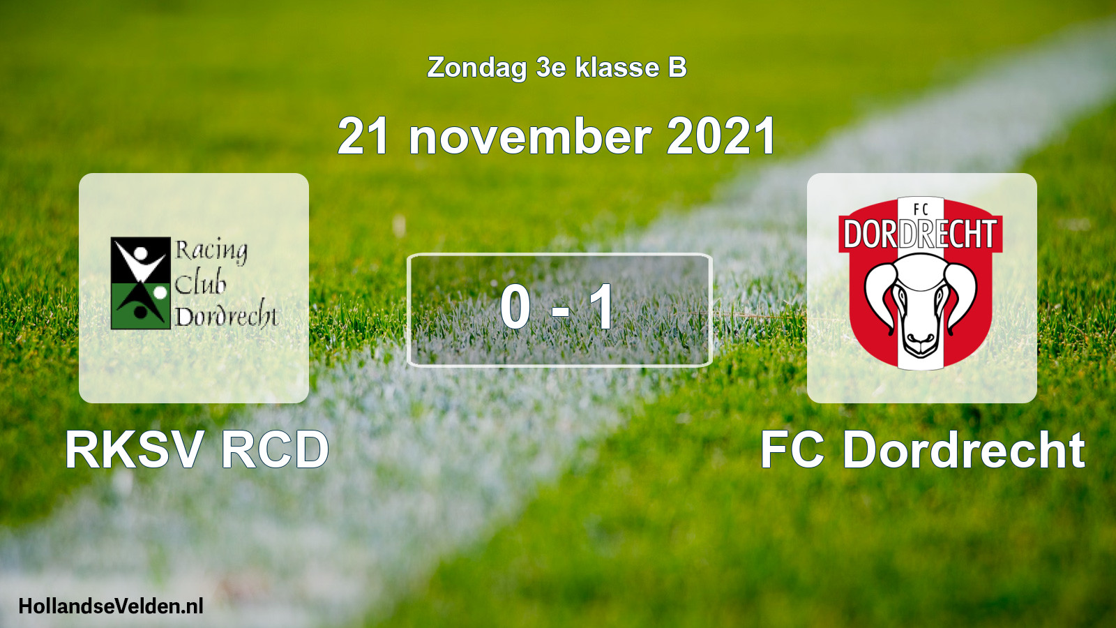 Total number of matches played: RKSV RCD - FC Dordrecht 0 - 1 (21 November 2021)