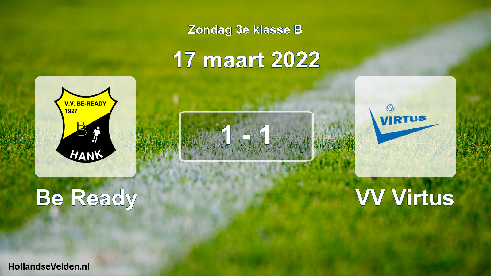 Total number of matches played: Be Ready - VV Virtus 1 - 1 (17 March 2022)