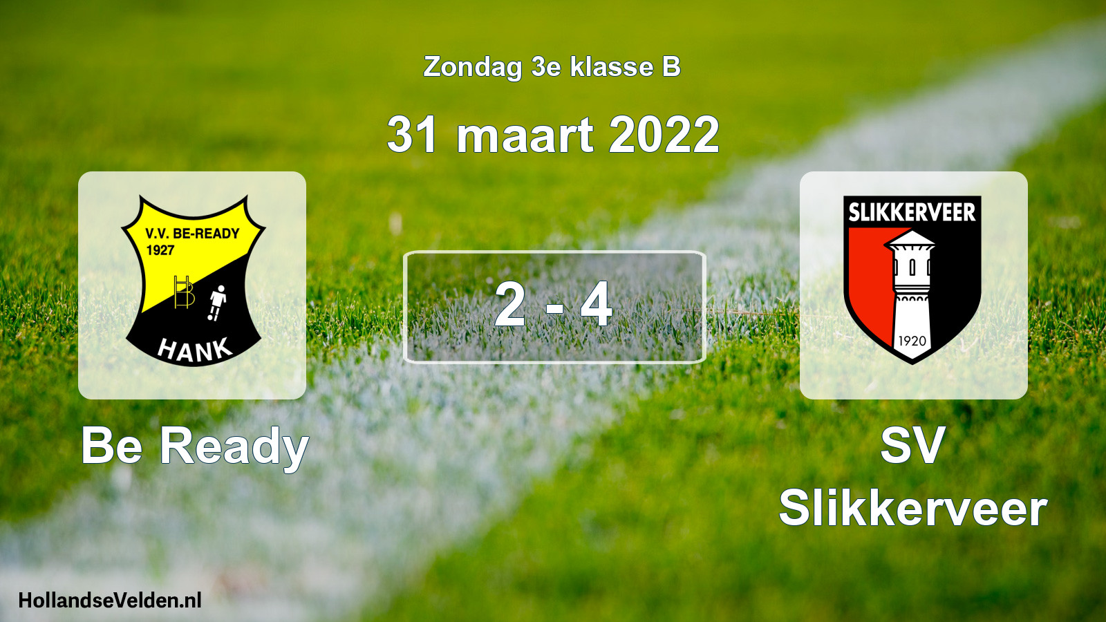 Total number of matches played: Be Ready - SV Slikkerveer 2 - 4 (31 March 2022)