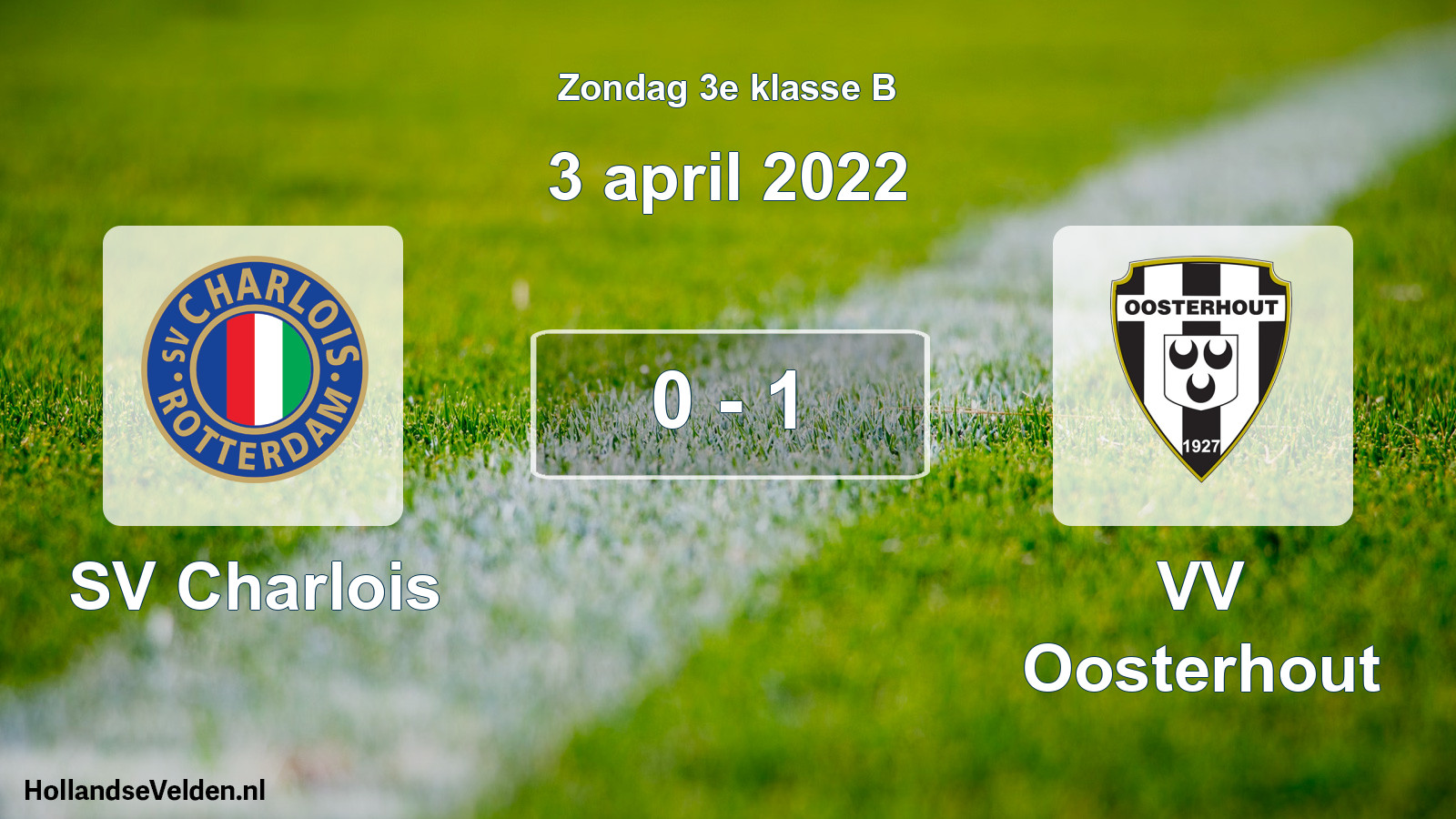 Total number of matches played: SV Charlois - VV Oosterhout 0 - 1 (3 April 2022)