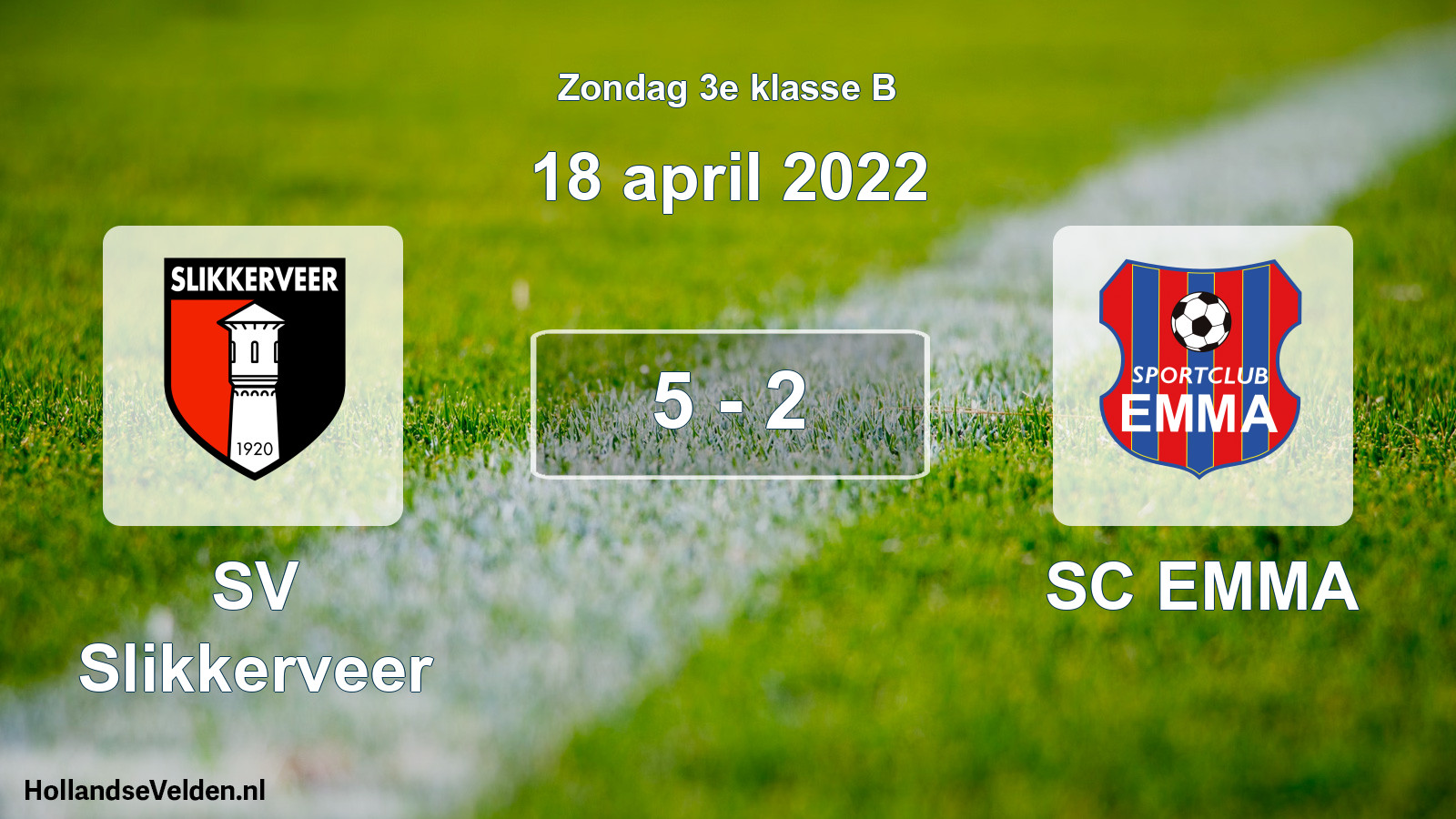 Total number of matches played: SV Slikkerveer - SC EMMA 5 - 2 (18 April 2022)